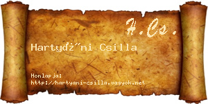 Hartyáni Csilla névjegykártya